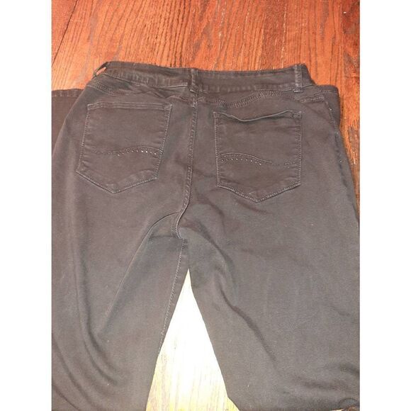Size 12 Medium Lee Modern Series Black Curvy Fit Bootcut Denim Blue Jeans - Picture 3 of 3